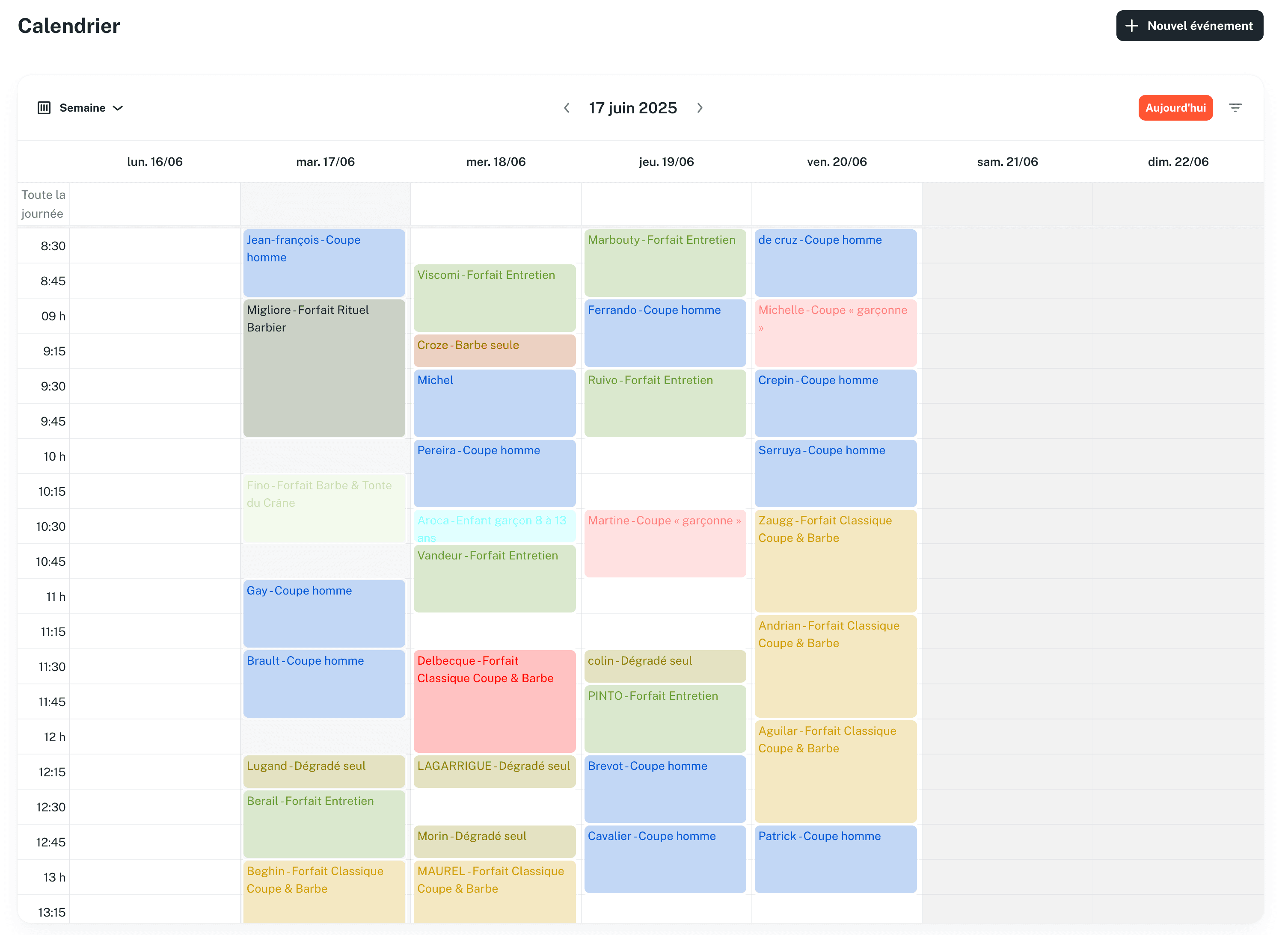 Gestion des réservations
